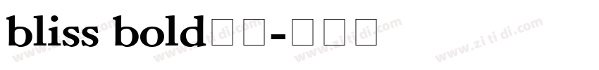 bliss bold字体字体转换